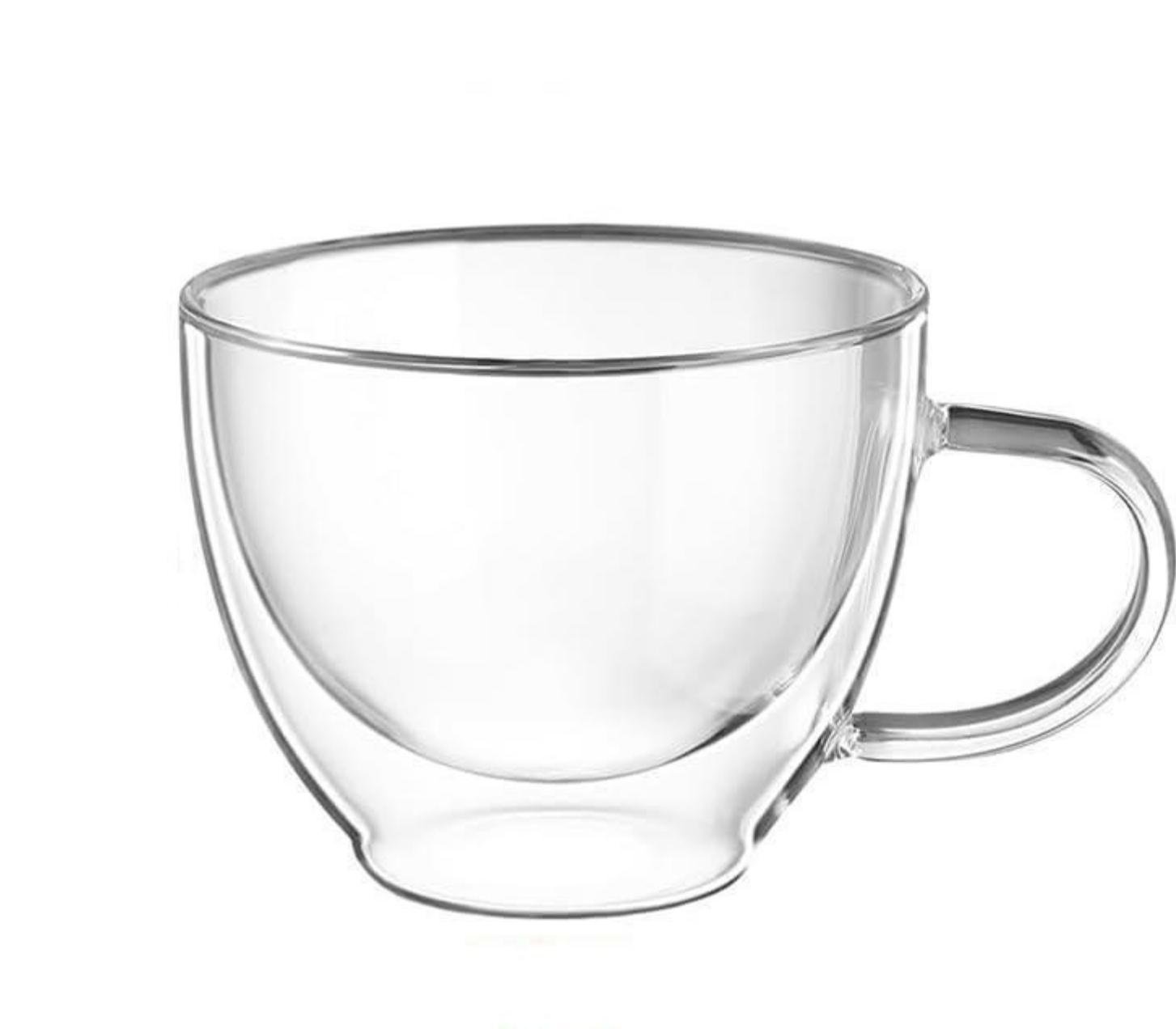 12oz Double Walled Glass Insulated Coffee Mug