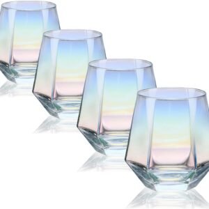 10oz Iridescent/Rainbow Stemless Wine Glass