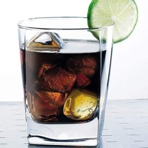 8.3oz Square Drinking Whiskey Glass, Old Fashioned