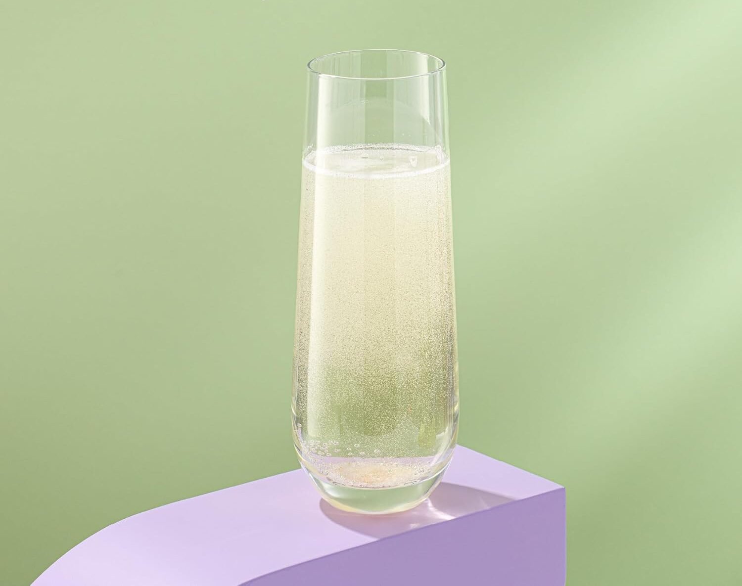 9.5oz Stemless Champagne Flute Glass - Image 4