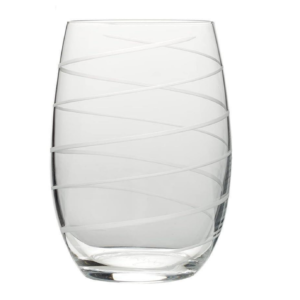 17oz Stemless Wine Glass with Ethched Pattern