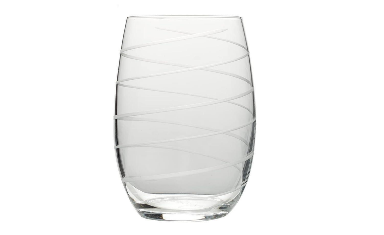 17oz Stemless Wine Glass with Ethched Pattern