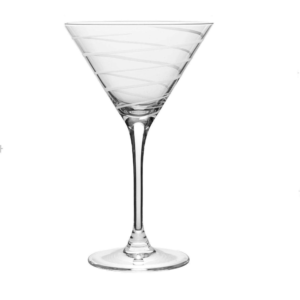 10 Ounce Martini Glass with Etched Design