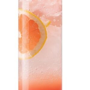 18oz Clear Glass Bottle with Stainless Steel Cap