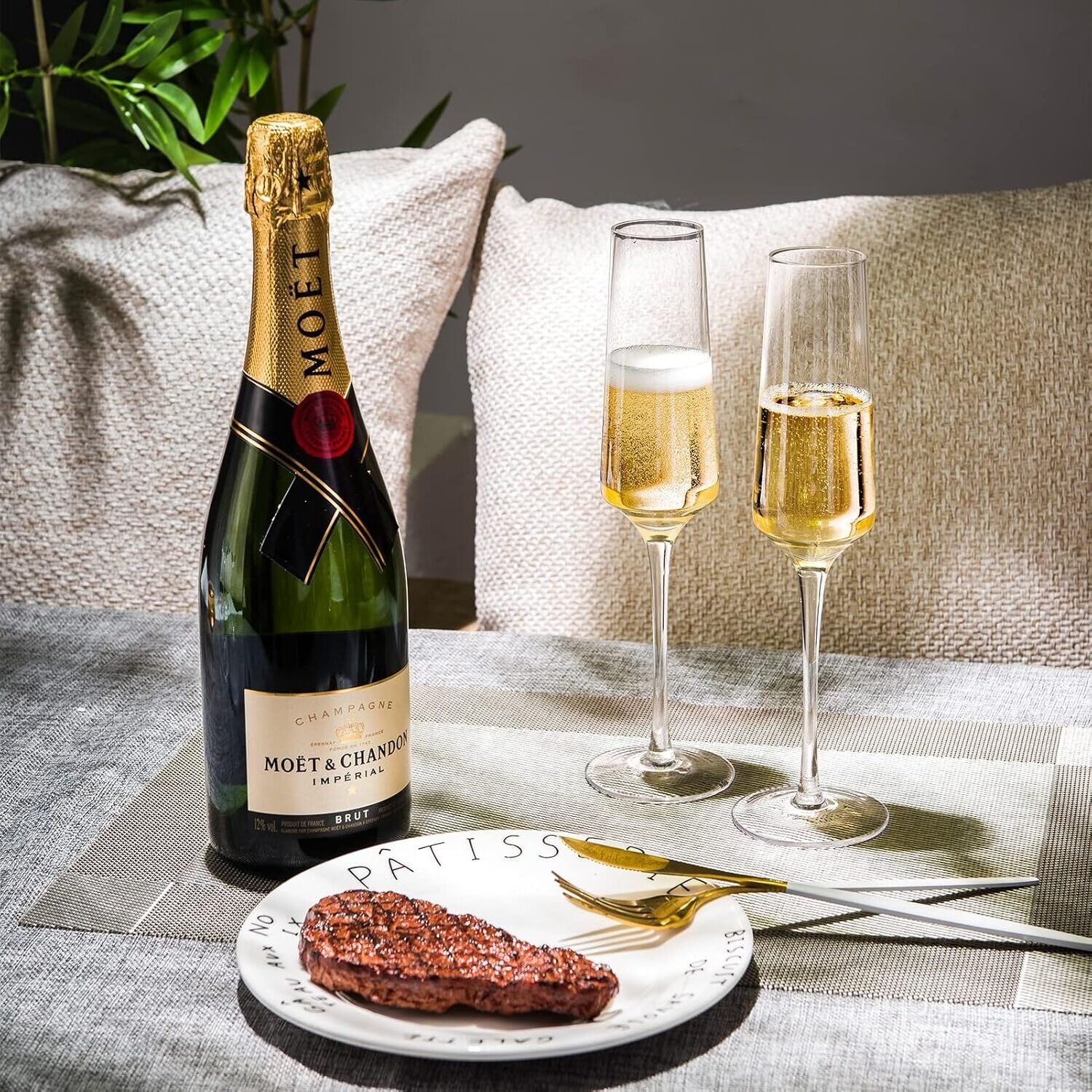 7.5oz Champagne Flute - Hand Blown Elegant Champagne Glass - Image 2