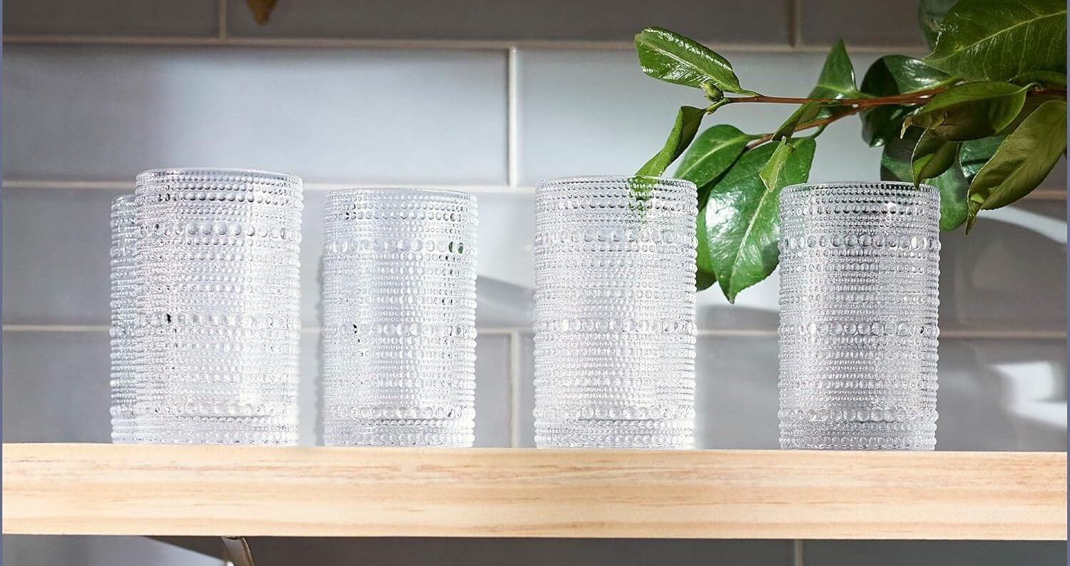13.5 oz Jupiter Beaded Glass Tumbler - Image 2