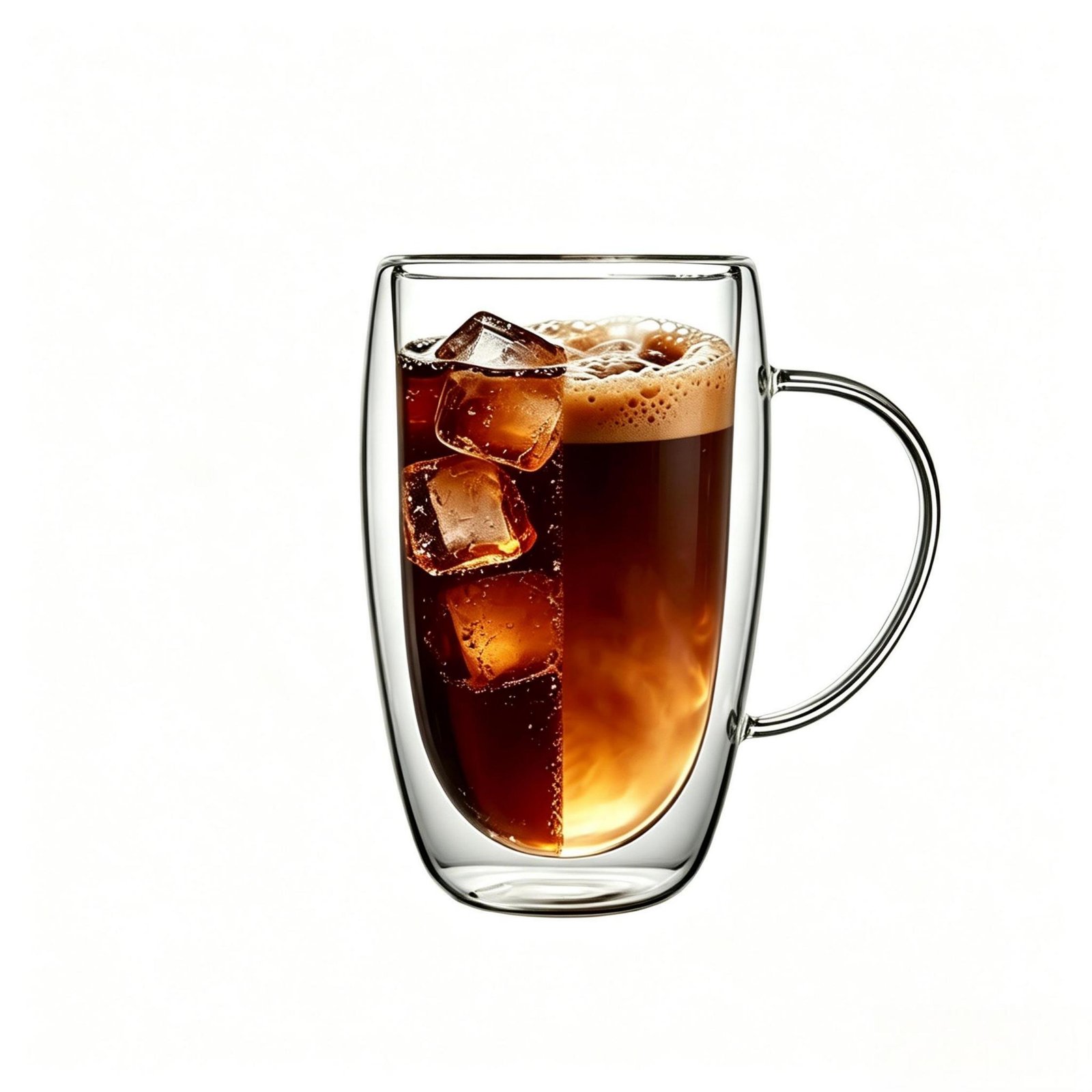 15 oz Double Walled Glass Coffee Mug