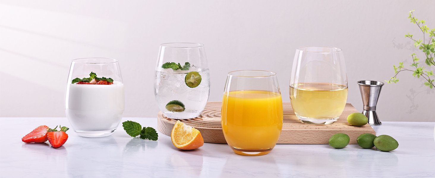 15oz Stemless Wine Glass for Red White Wine - Image 3