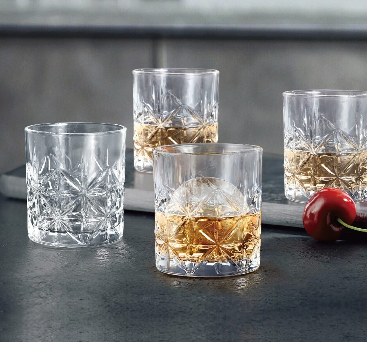 10oz Texture Designed Old Fashioned Glass - Image 4