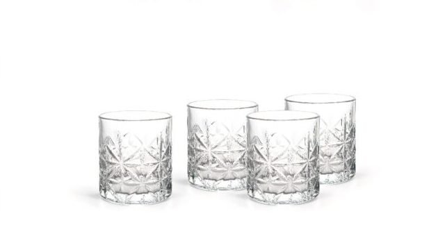 10oz Texture Designed Old Fashioned Glass