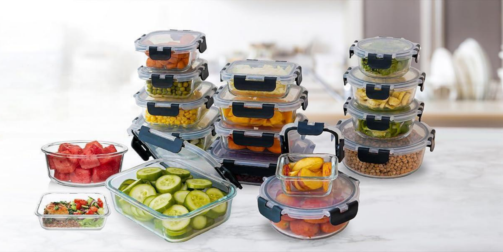 Reusable Glass Meal Prep Containers for Lunch and Leftovers - Image 4