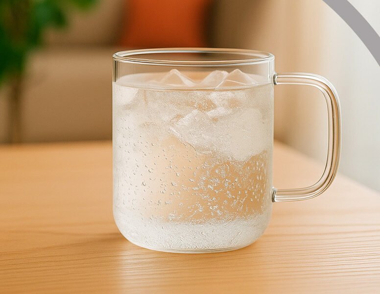 16oz Clear Glass Cup with Handle - Image 4