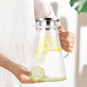 2.0 Liter 68oz Glass Pitcher with Lid - Image 2