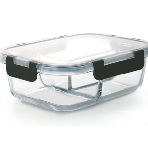Glass Meal Prep Container 3 Compartments