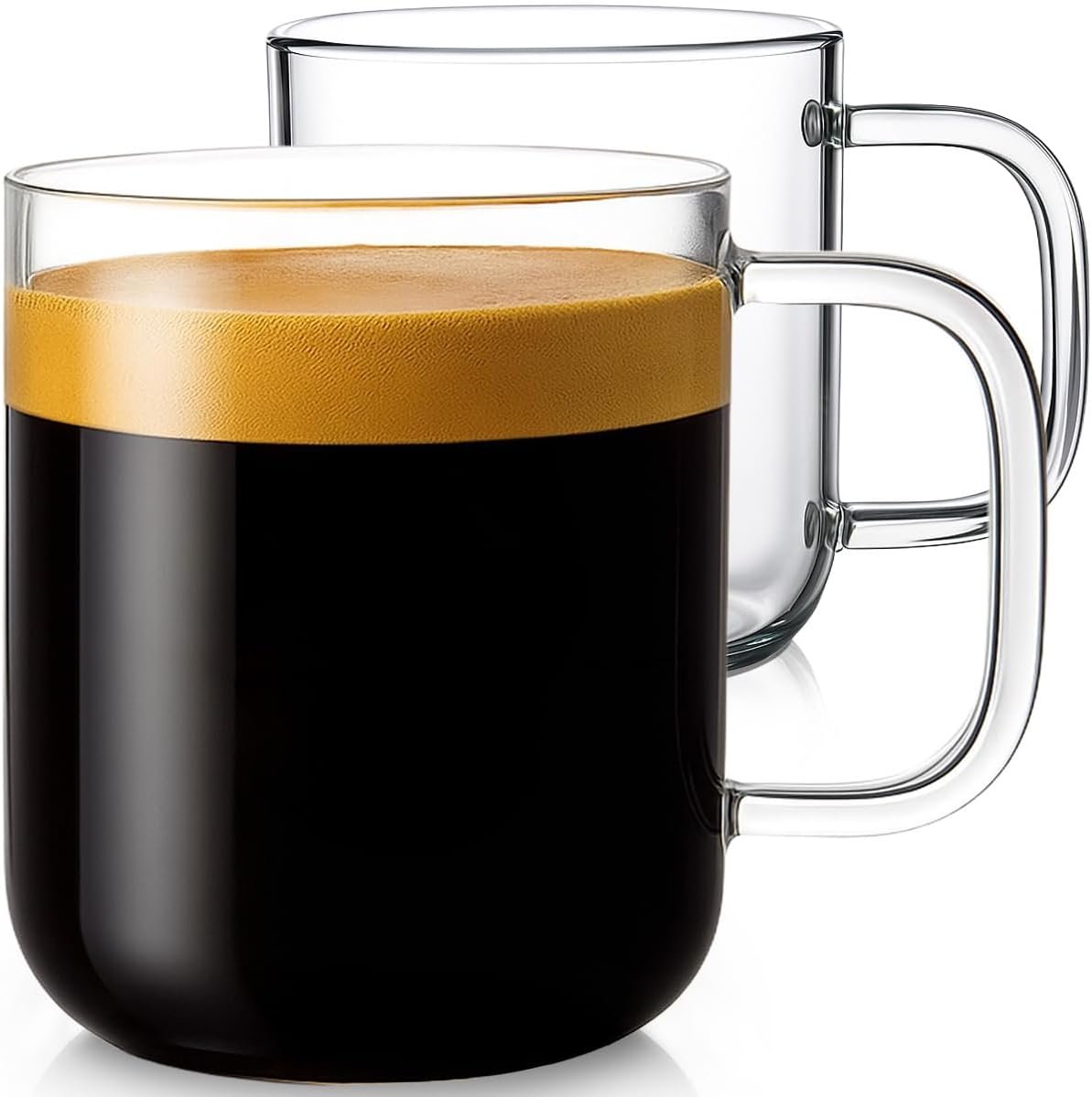 16oz Clear Glass Cup with Handle - Image 2
