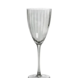 11.5oz Smoke Ribbed White Wine Glass