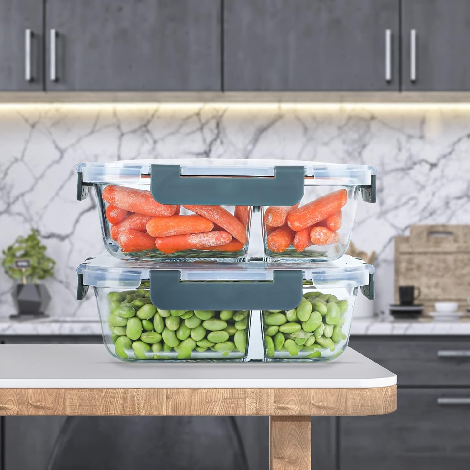 Airtight Lunch Box with 2 Compartments - Image 3