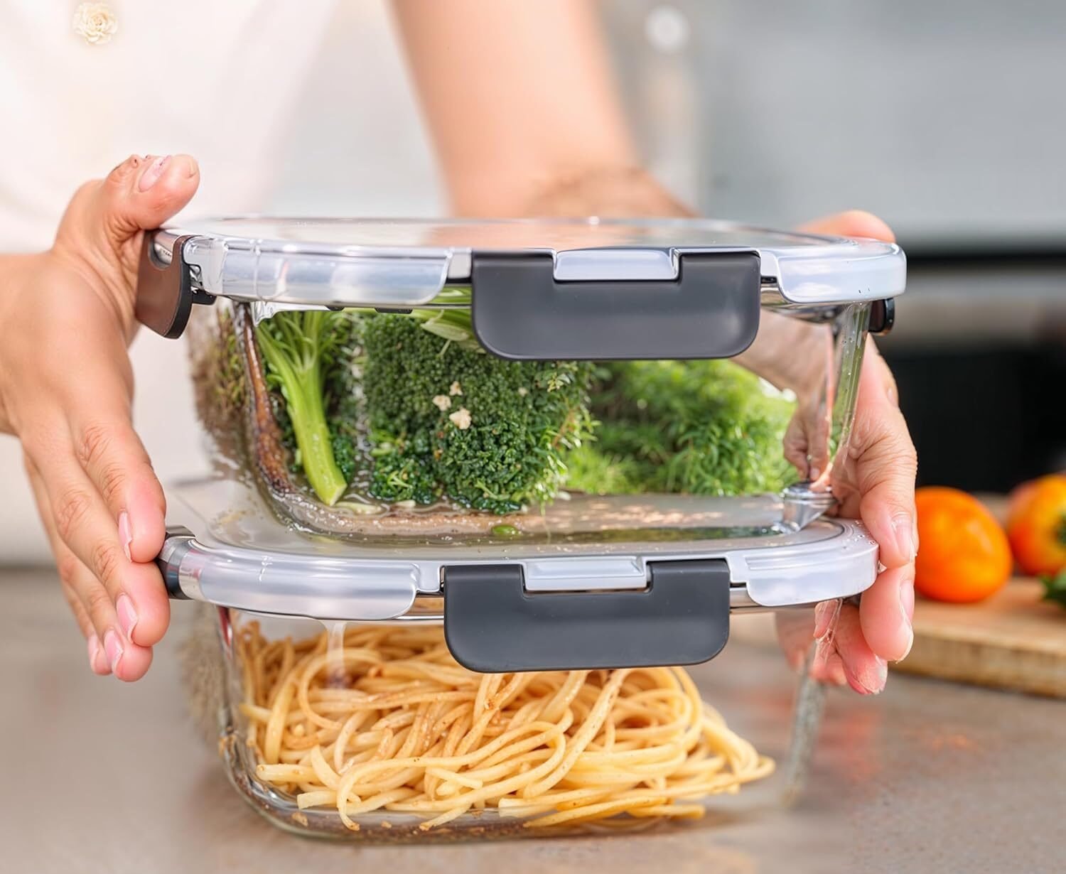 42 Oz Square Glass Food Storage Container with Lid - Image 3
