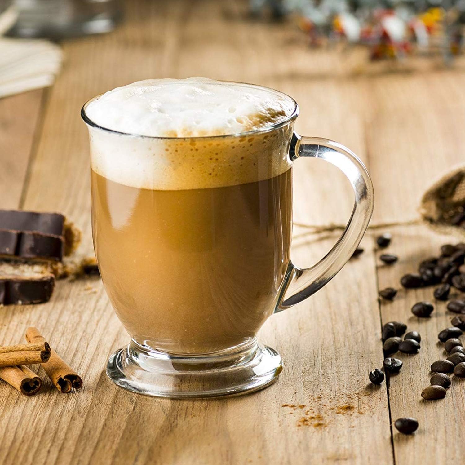15oz Clear Large Coffee Mug With Handle - Image 2