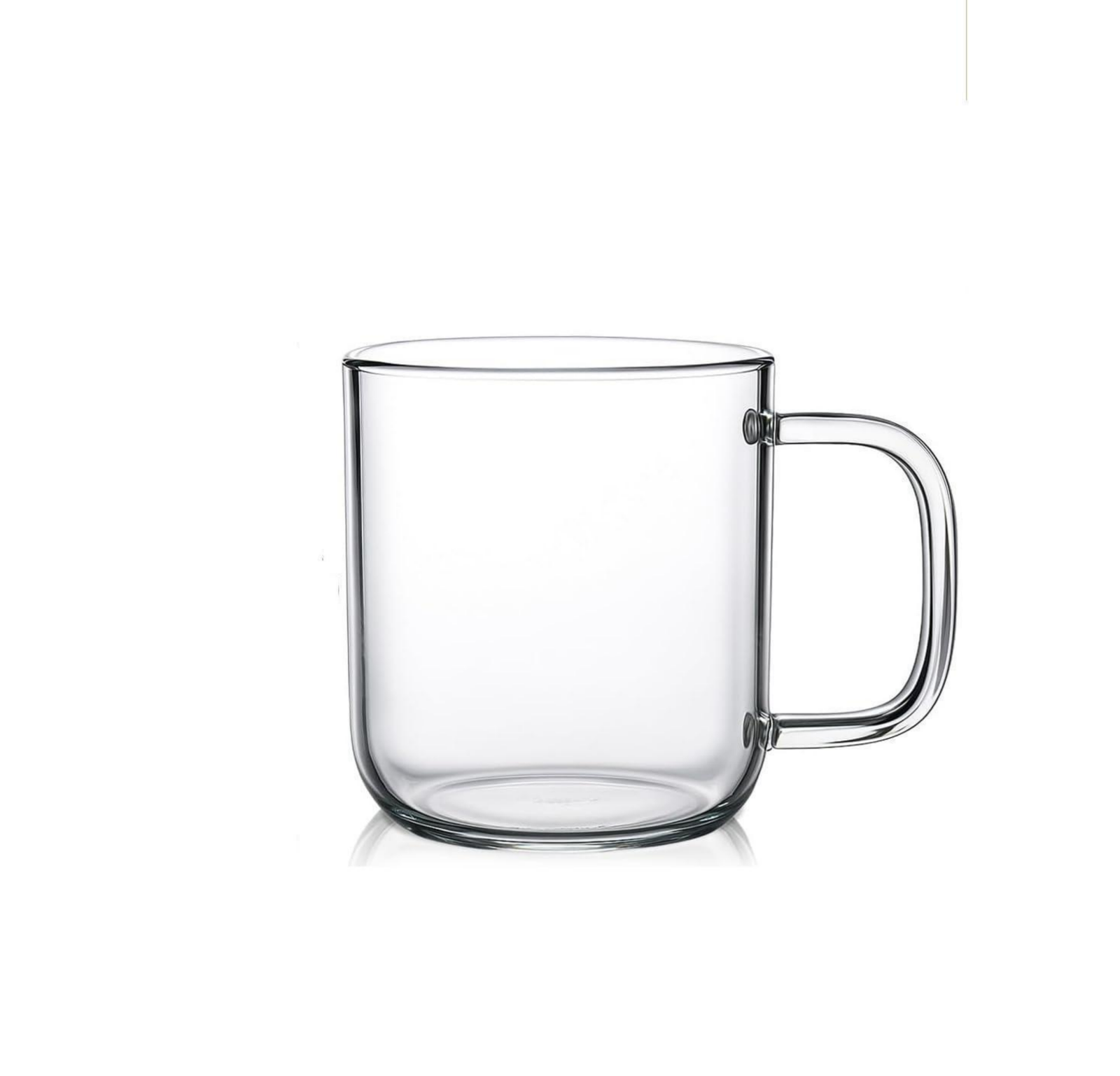 16oz Clear Glass Cup with Handle