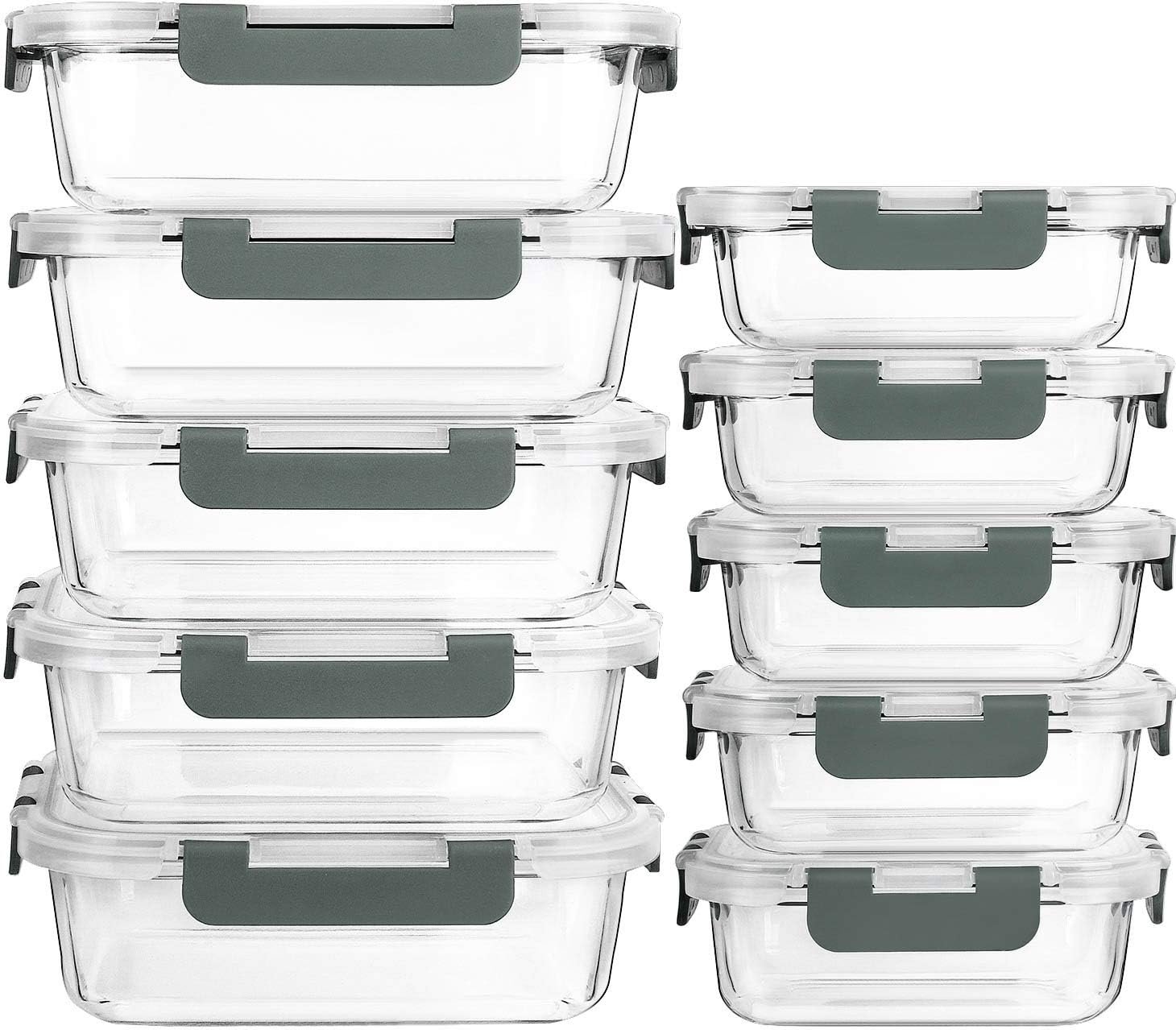 Micro Food Storage Containers with Snap Locking Lids