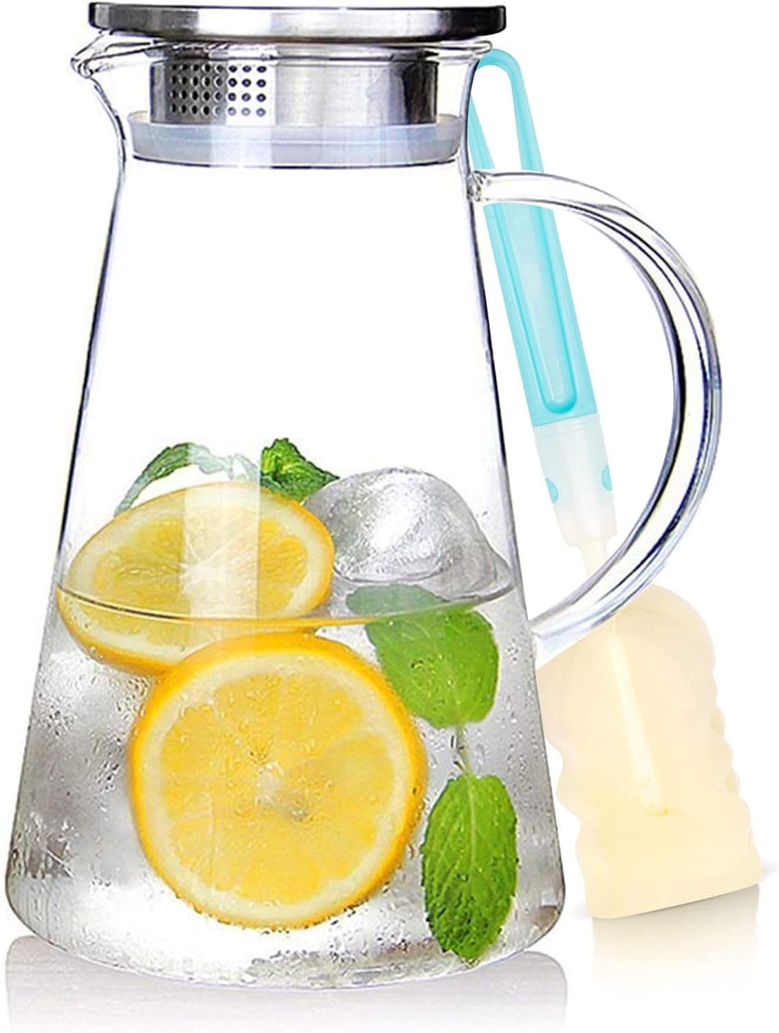 2.0 Liter 68oz Glass Pitcher with Lid - Image 4