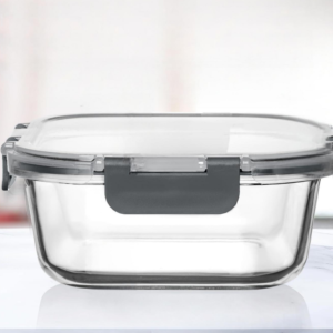 42 Oz Square Glass Food Storage Container with Lid