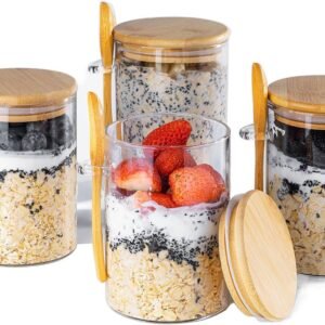 20oz Glass Container with Lid and Spoon