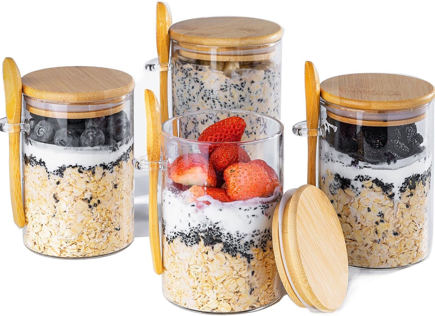 20oz Glass Container with Lid and Spoon