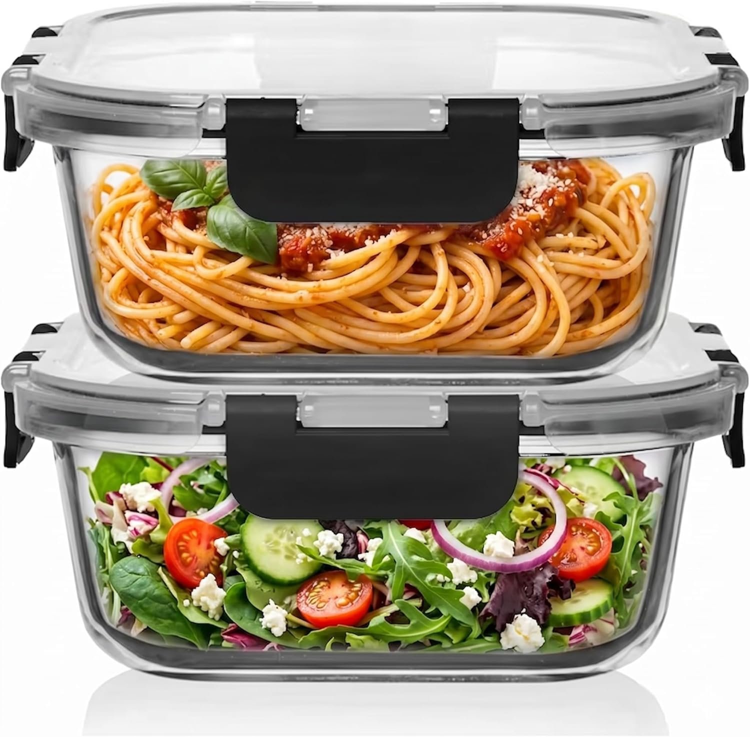 42 Oz Square Glass Food Storage Container with Lid - Image 4