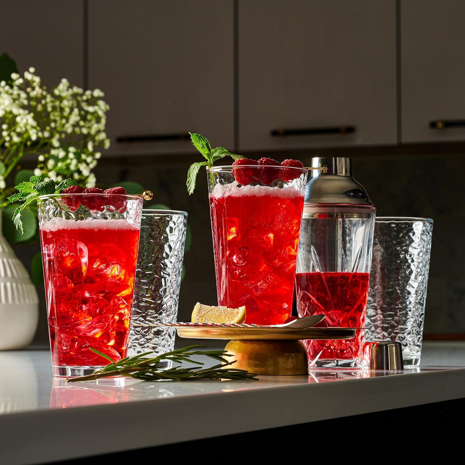 16oz Hammered Drinking Glass Cup - Image 4