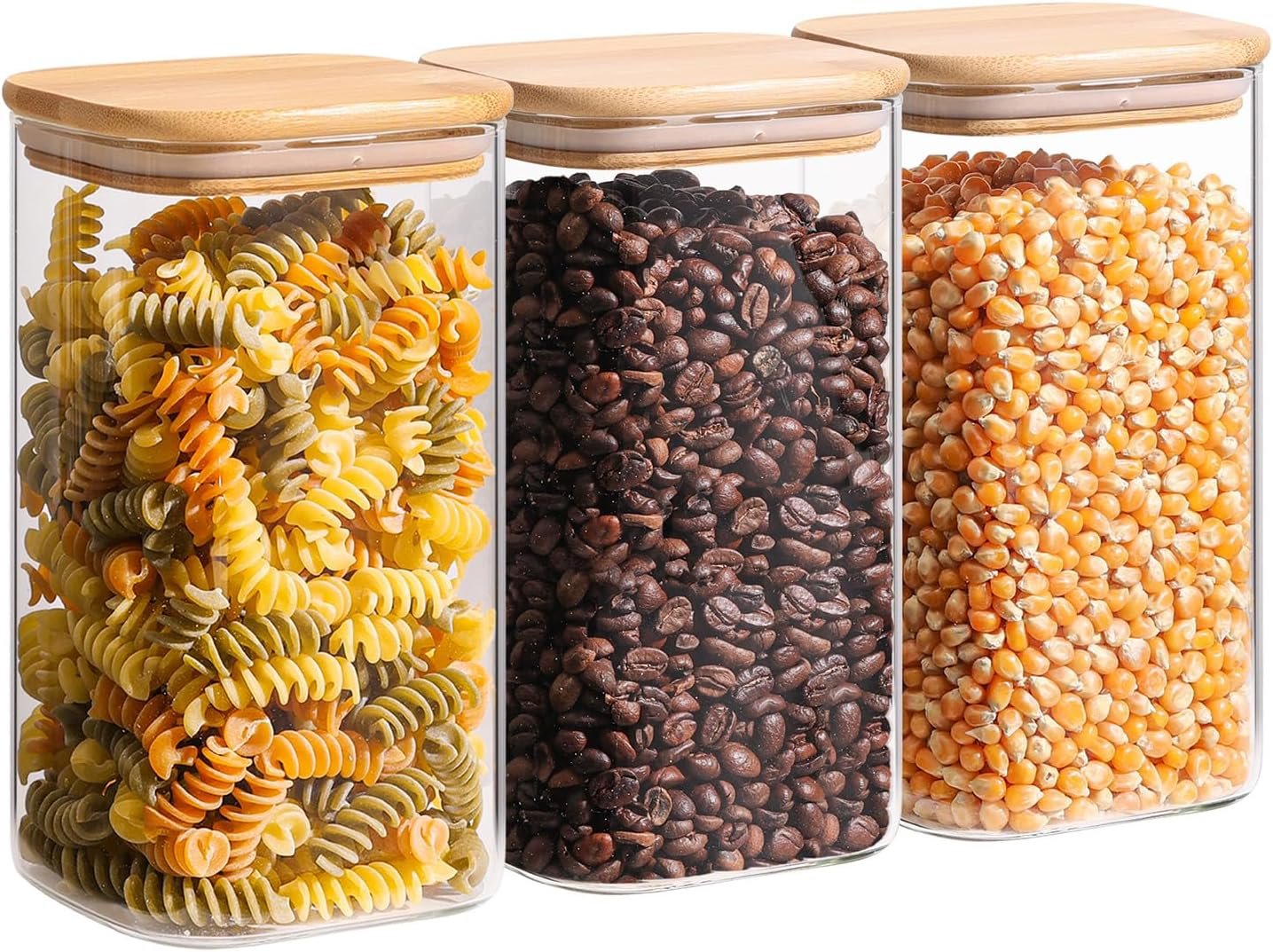 1.3L Square Glass Storage Containers with Lids