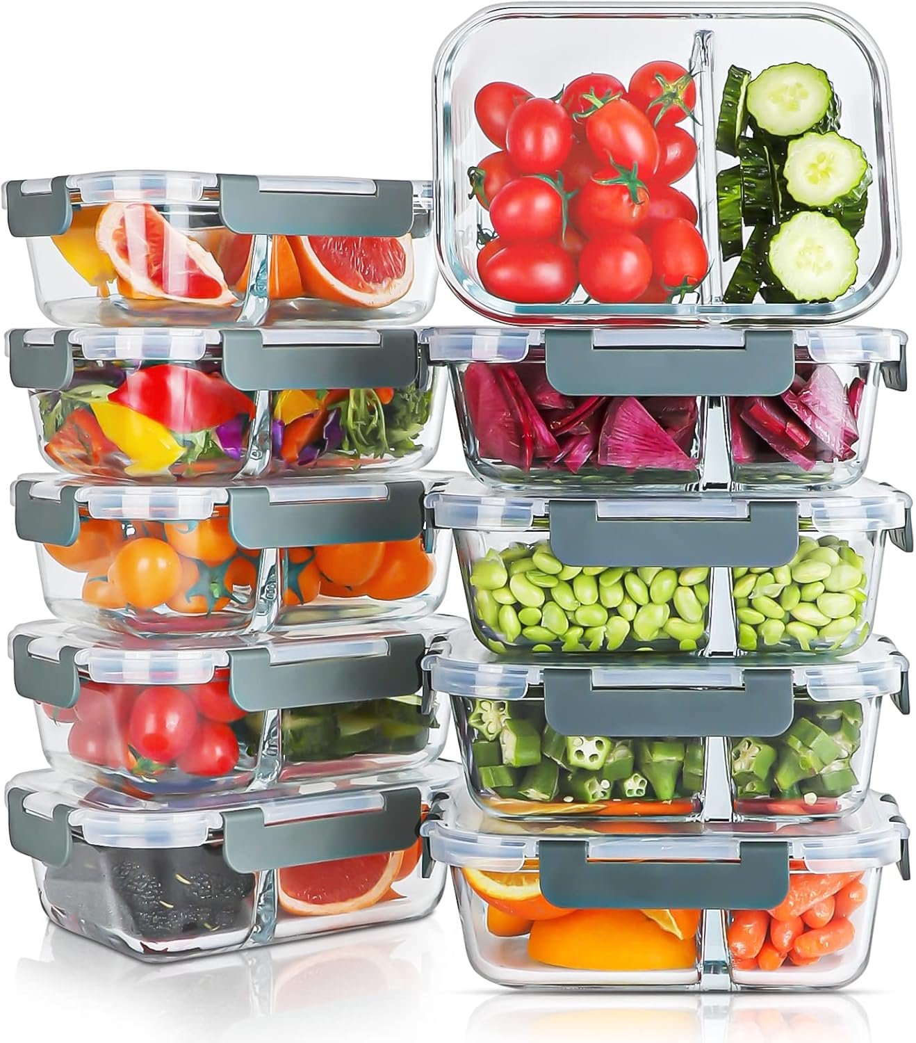 Airtight Lunch Box with 2 Compartments