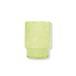 10oz Stackable Green Tortoise Shell Glass