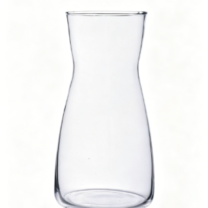 8 Inch Tall Ins Modern Gray Crystal Clear Glass Vase