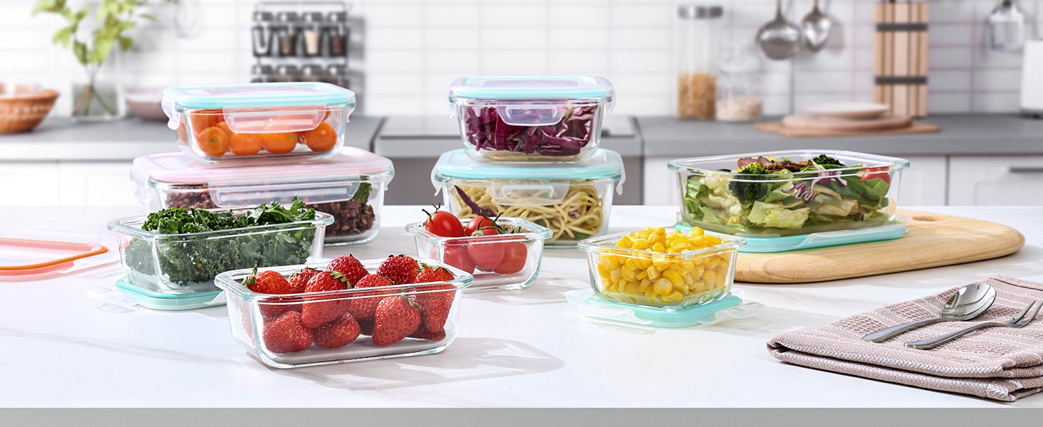Glass Food Storage Containers with Airtight Lids - Image 2