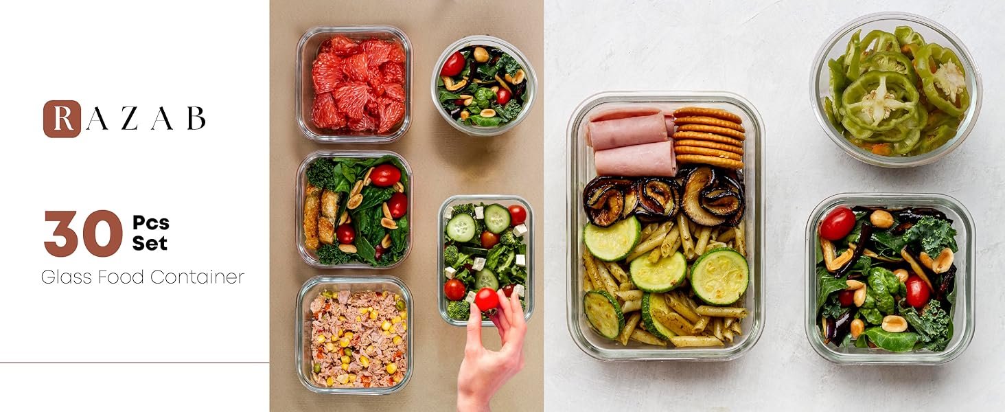 Reusable Glass Meal Prep Containers for Lunch and Leftovers - Image 2