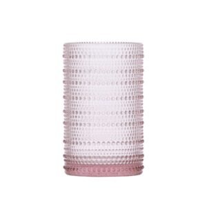 13.5 oz Pink Jupiter Beaded Glass Tumbler