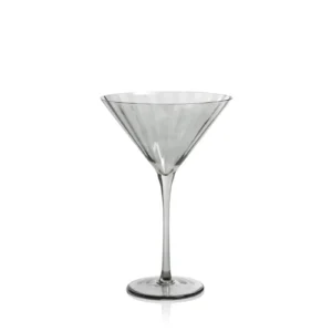 10.8oz Smoke Ribbed Martini Glass