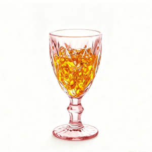 10oz Pink Vintage Goblet with Embossed Pattern