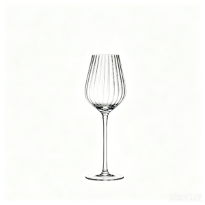 12oz Clear Vintage Ribbed Wine Glass