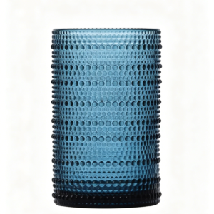 13.5 oz Blue Jupiter Beaded Glass Tumbler