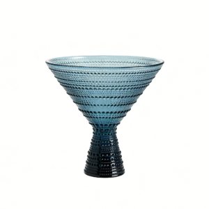 11.5oz Blue Jupiter Beaded Hobnail Glass for Martini