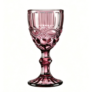 10oz Purple Vintage Goblet with Embossed Pattern