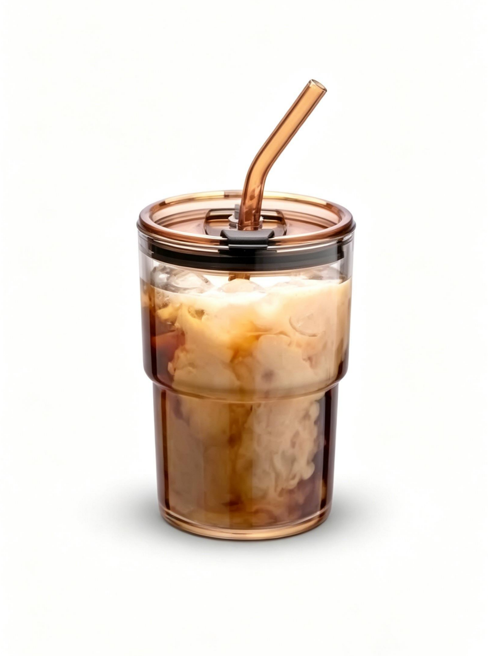 13oz Tumbler Water Glass with Straw and Lid Sealed